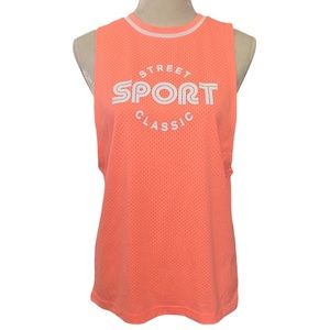 Forever 21 Sleeveless Sports Jersey Orange and White Women’s sz Medium‎